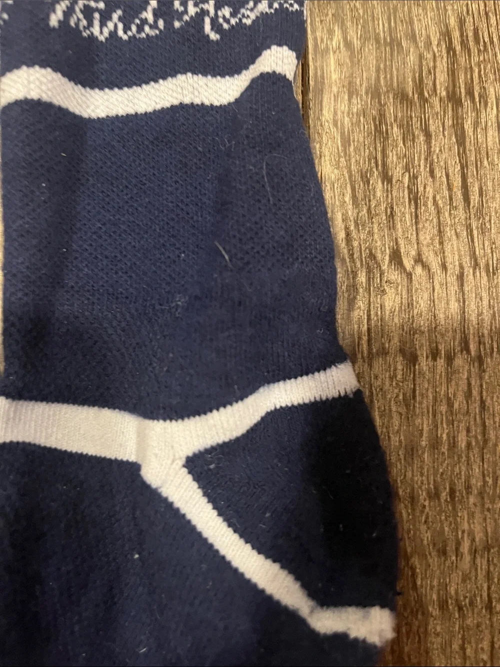 Kids Navy Crew Socks with White Accents